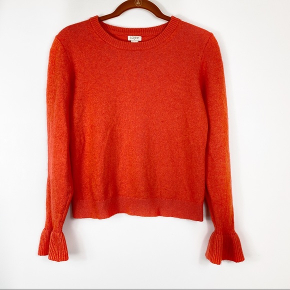 J. Crew Sweaters - J. Crew Factory Ruffle Cuff Crewneck Sweater G9861